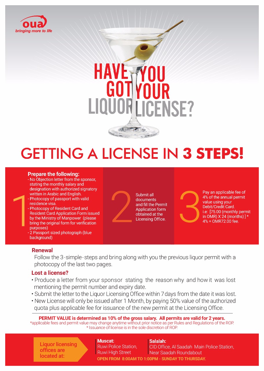 oman liquor license application guide